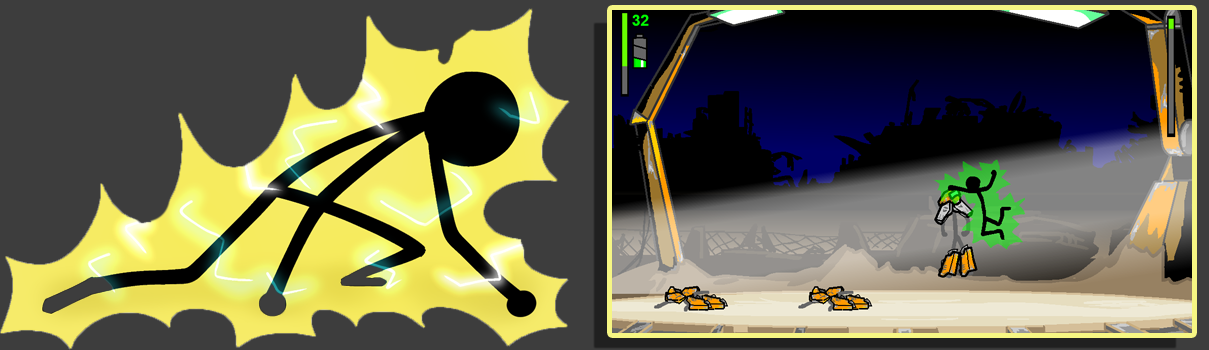 electric man fighting